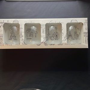 Vintage Paris set of 4 stemless wine glasses 18oz